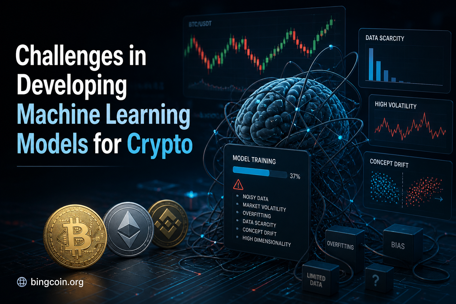 Challenges in Developing Machine Learning Models for Crypto
